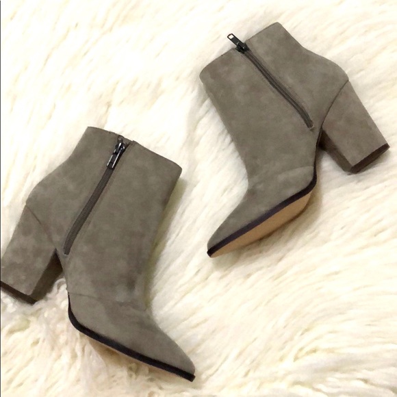 STEVE MADDEN Marissa taupe ankle pointy toe bootie - Picture 4 of 8